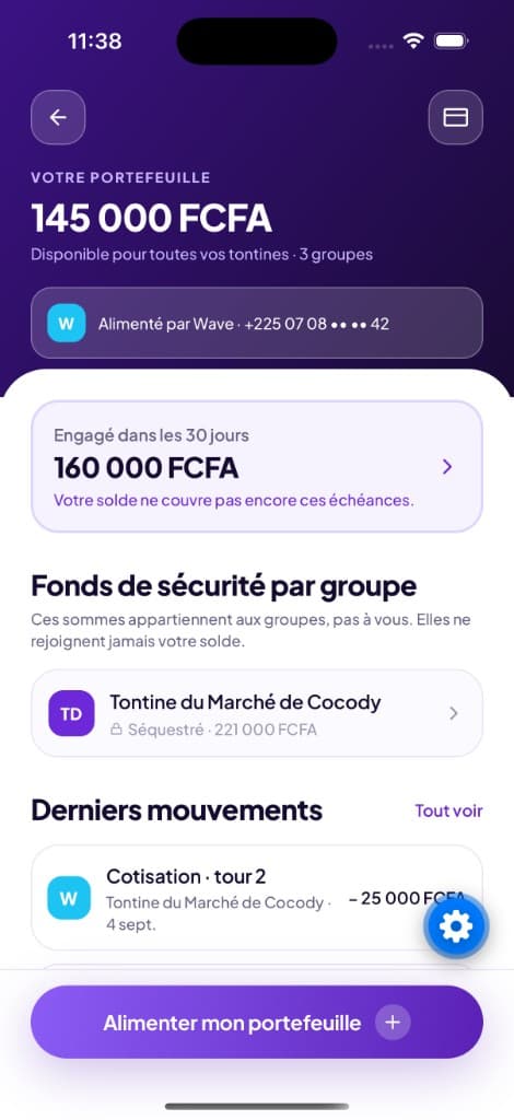 Portefeuille Tontine